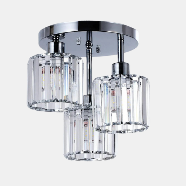 Moderne Kristal Semi Flush Plafondlamp Elegante Ontwerp met Warm Licht-Ceiling Light-DeWoonVallei-DeWoonVallei