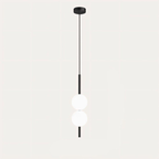 Moderne LED Hanglamp Glas & Metaal Ontwerp voor Warme en Stijlvolle Verlichting-Hanging Lamp-DeWoonVallei-1 Lamp - 2 Bollen / 10 x 57 cm-Zwart-Koel Wit-DeWoonVallei