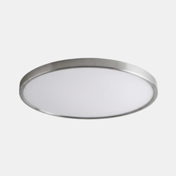 Moderne LED Plafondlamp met Gouden Ring en Mat Licht Elegante Verlichting voor Interieurs-Ceiling Light-DeWoonVallei-Zilver-Diameter 23 cm x Hoogte 2 cm (18 W)-Wit licht-DeWoonVallei
