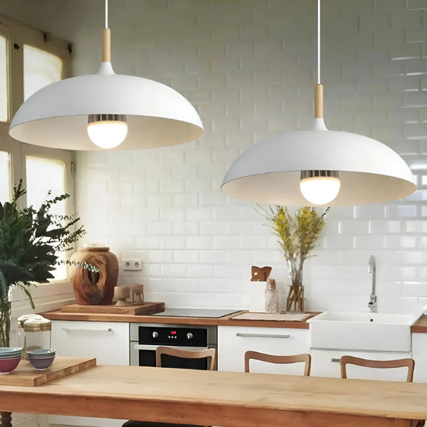 Moderne Macaron Plafond Hanglamp met Verstelbare Hoogte en Elegant Koepelontwerp-Pendant Light-DeWoonVallei-DeWoonVallei