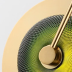 Moderne Minimalistische Goud Groen Trommelvormige LED Wandlamp Warm Wit Binnenverlichting-Wall Light-DeWoonVallei-DeWoonVallei