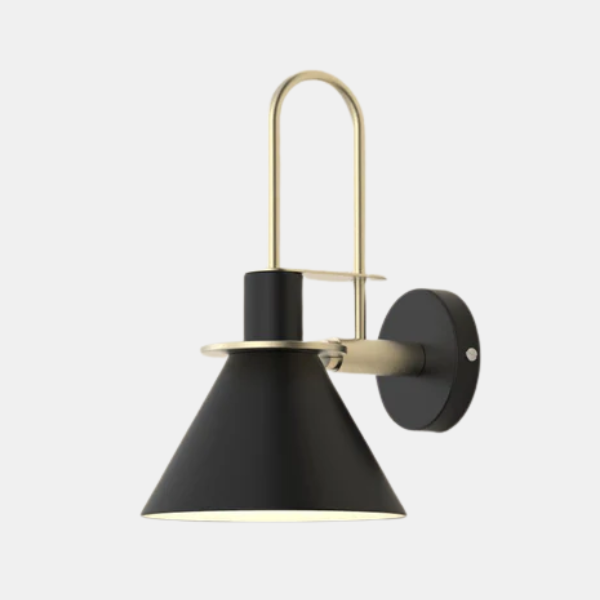 Moderne Muurverlichting in Messing Minimalistische Kegellamp voor Elegante Huisverlichting-Wall Light-DeWoonVallei-Zwart-DeWoonVallei