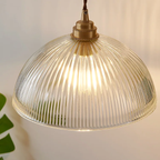 Moderne Ribbelige Helder Glas Koepel Hanglamp Verstelbare Hoogte Zachte Sfeerverlichting-Hanging Lamp-DeWoonVallei-DeWoonVallei