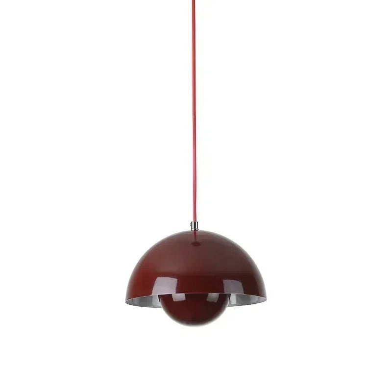 Moderne Scandinavische Hanglamp – LED Pendelverlichting voor Eetkamer & Woondecoratie-Lamp-DeWoonVallei-Rood-dia 23cm-DeWoonVallei