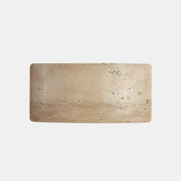 Moderne Wandlamp van Travertijnsteen voor Sfeervolle Elegantie-Wall Lamp-DeWoonVallei-12 x 25 cm-DeWoonVallei