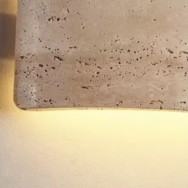 Moderne Wandlamp van Travertijnsteen voor Sfeervolle Elegantie-Wall Lamp-DeWoonVallei-DeWoonVallei