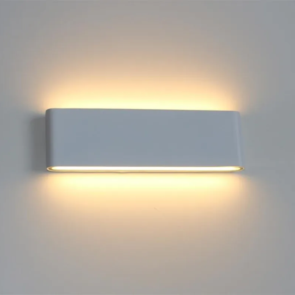 Moderne Waterdichte Dubbele Wandlamp met Energiezuinige LED-verlichting-Wall Lamp-DeWoonVallei-Wit-D18 cm x H9 cm-Warm Licht-DeWoonVallei