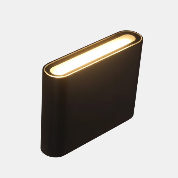 Moderne Waterdichte Dubbele Wandlamp met Energiezuinige LED-verlichting-Wall Lamp-DeWoonVallei-Zwart-D12 cm x H9 cm-Warm Licht-DeWoonVallei