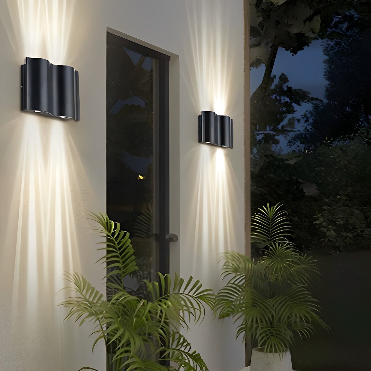 Moderne Watergolf LED Buitenwandlamp – Waterdichte Up & Down Verlichting met Mat Design-Wall Lamp-DeWoonVallei-DeWoonVallei