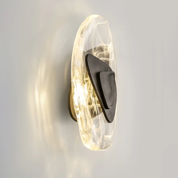 Moderne Zwarte Glazen Wandlamp voor Artistieke Huisverlichting-Indoor Wall Lamp-DeWoonVallei-DeWoonVallei