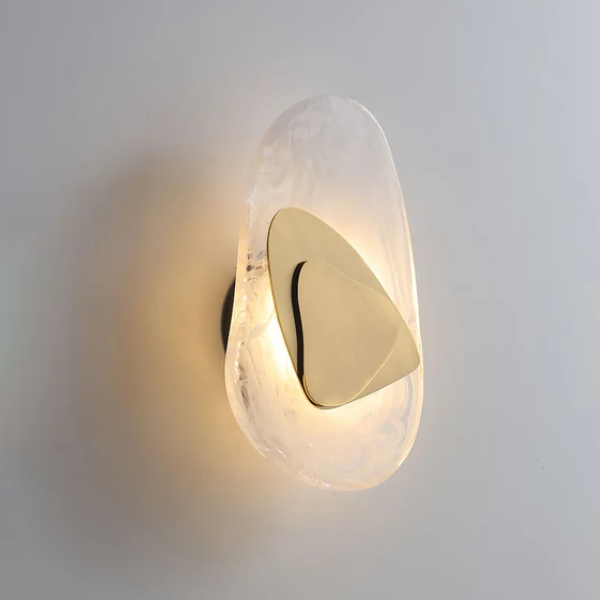 Moderne Zwarte Glazen Wandlamp voor Artistieke Huisverlichting-Indoor Wall Lamp-DeWoonVallei-Koper-Warm Licht-DeWoonVallei