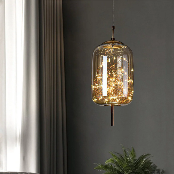 Moderne glazen hanglamp Elegant ontwerp met warme LED gloed-Pendant light-DeWoonVallei-DeWoonVallei
