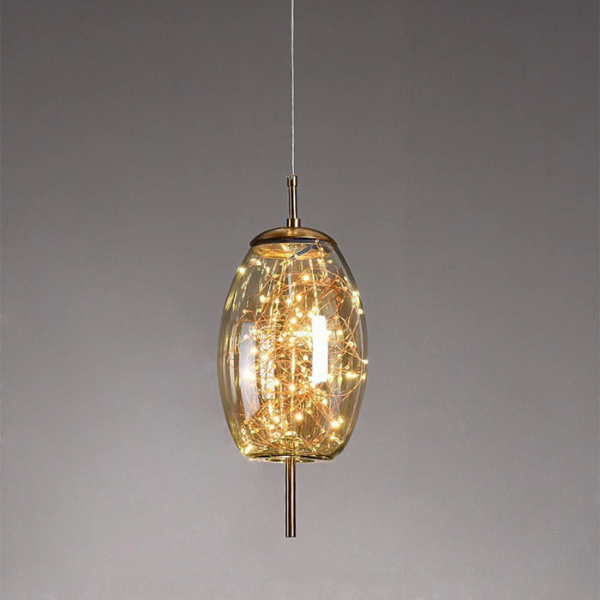 Moderne glazen hanglamp Elegant ontwerp met warme LED gloed-Pendant light-DeWoonVallei-DeWoonVallei
