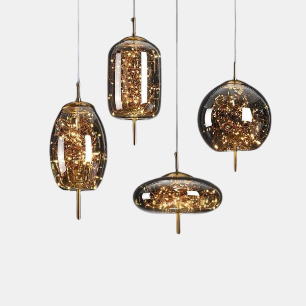 Moderne glazen hanglamp Elegant ontwerp met warme LED gloed-Pendant light-DeWoonVallei-DeWoonVallei
