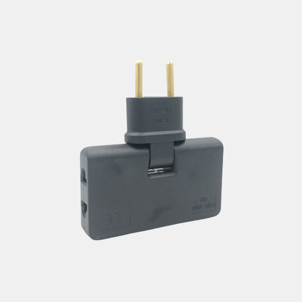 Multi-Hoek Stopcontactadapter Ruimtebesparend Ontwerp voor Strakke Ruimtes en Reizen-Power Adapters-DeWoonVallei-Zwart-DeWoonVallei