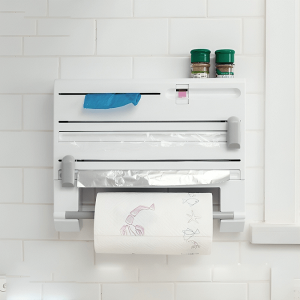 Multifunctionele Keukenpapier- Folie- en Wrapdispenser met Snijder-Wrap Cutter-DeWoonVallei-DeWoonVallei