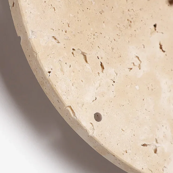 Muurklok Lamp van Natuursteen Stijlvol met Warm LED Licht-Wall Clock-DeWoonVallei-DeWoonVallei