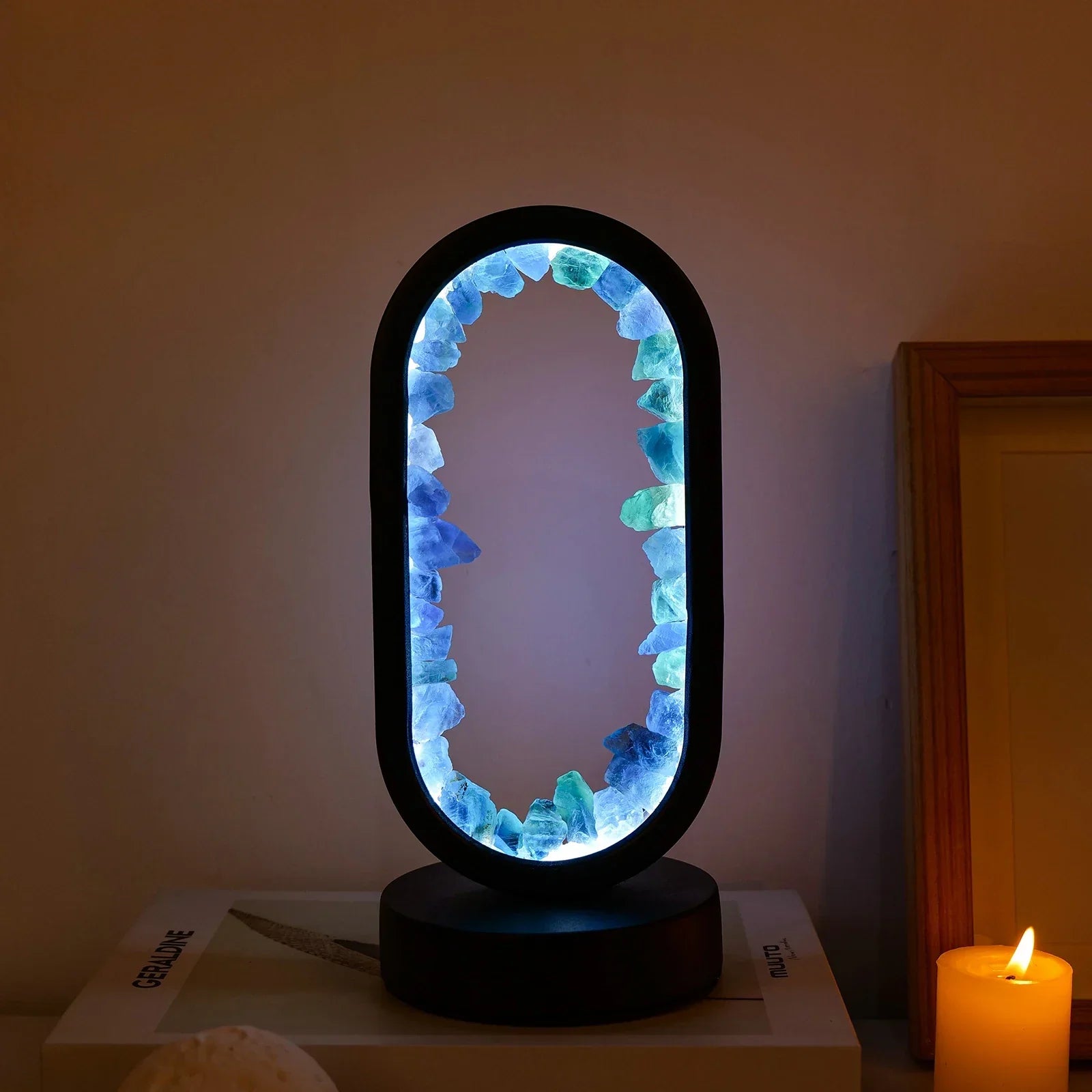 Natuurlijke Amethist Kalmerende Lamp met Zachte Gloed – Handgemaakte Kristallen Lamp voor Ontspanning en Balans-DeWoonVallei-DeWoonVallei