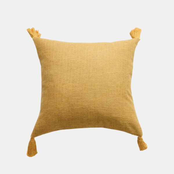 Natuurlijke Hennep Kussensloop met Franjes Handgemaakt Comfort voor Ontspannende Ruimtes-Cushion Cover-DeWoonVallei-DeWoonVallei