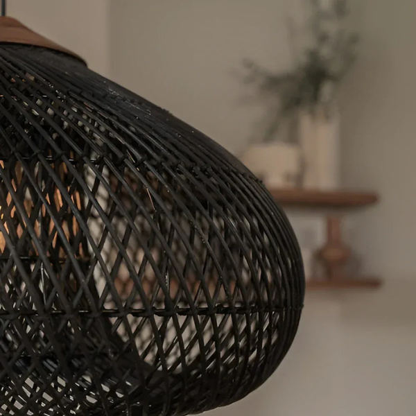 Natuurlijke Rotan Hanglamp Handgeweven Boho Plafondlamp voor Warme Sfeerverlichting-Ceiling Lamp-DeWoonVallei-DeWoonVallei