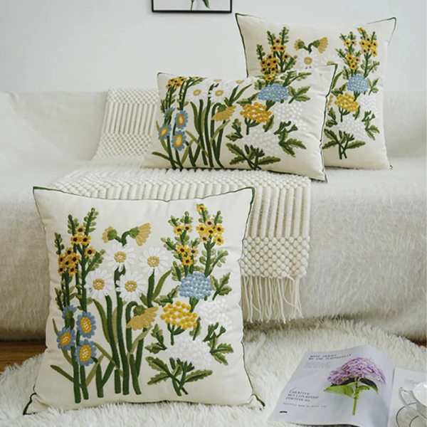 Natuurlijke Textuur Kussenhoes Zacht Organisch Design voor een Rustig Modern Interieur-Cushion Cover-DeWoonVallei-DeWoonVallei