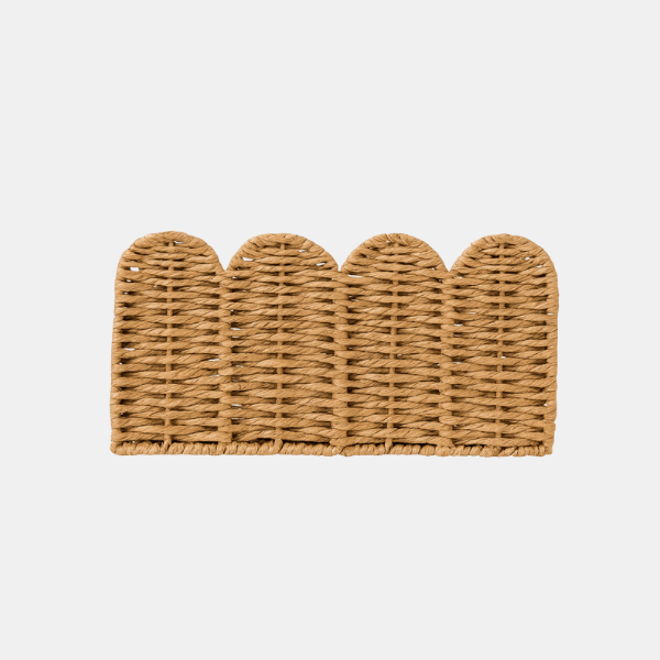Natuurlijke Wicker Opbergmand met Golvende Randen voor Stijlvolle Organisatie in Huis-Storage & Organisation-DeWoonVallei-DeWoonVallei