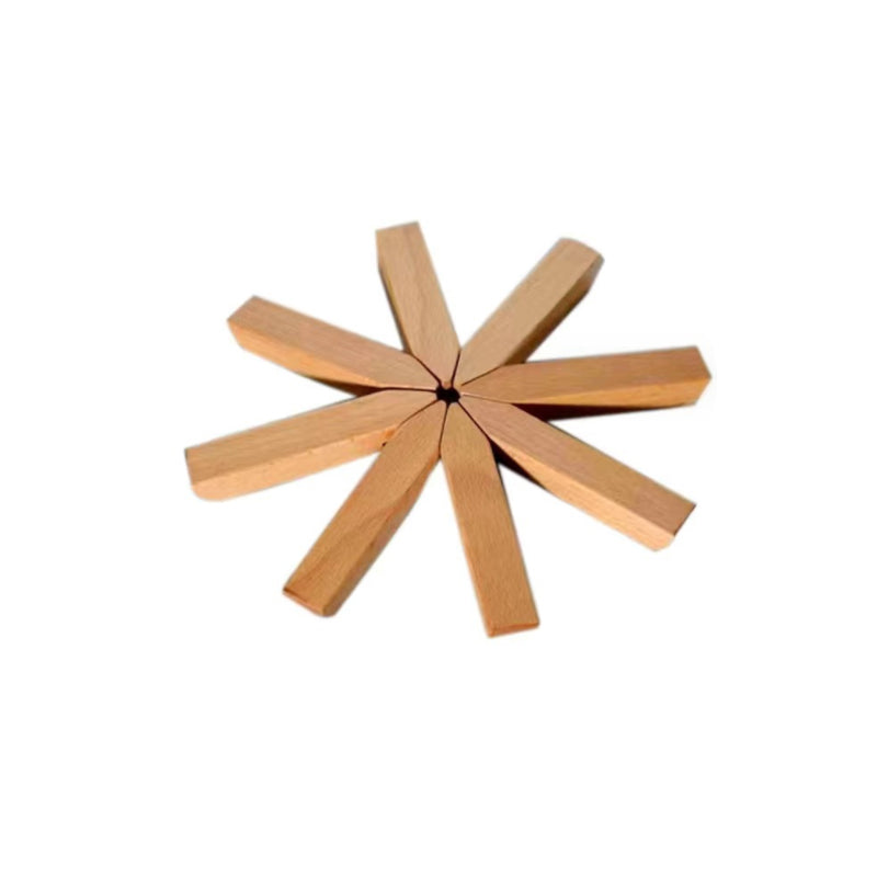 Natuurlijke Zwarte Walnoot Onderzetter Set – Opvouwbaar, Hittebestendig & Stijlvol voor Tafels-Tablewares-DeWoonVallei-DeWoonVallei