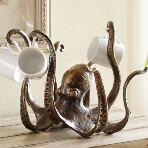 Nautische Octopus Mokhouder Rustieke Keuken Organizer & Decor-Lamps-DeWoonVallei-DeWoonVallei