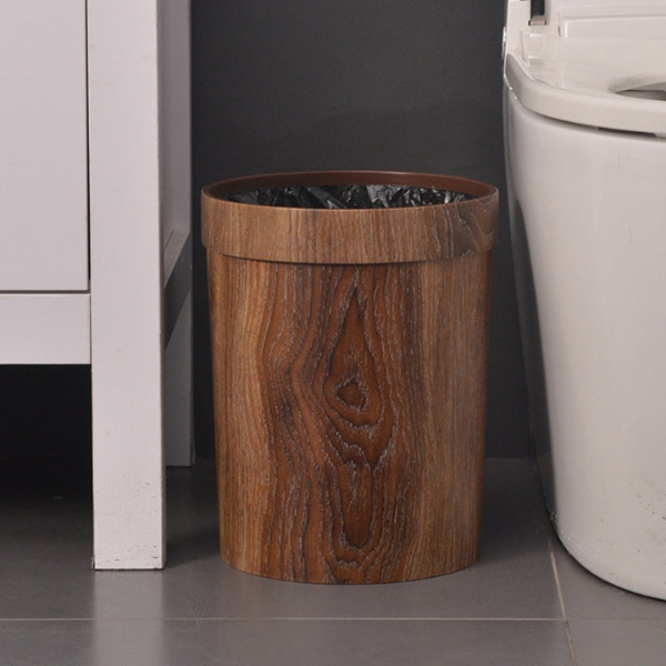 Noordische Houten Afvalbak Minimalistisch Design voor Huiselijke Netheid-Trash Bins & Waste Solutions-DeWoonVallei-DeWoonVallei