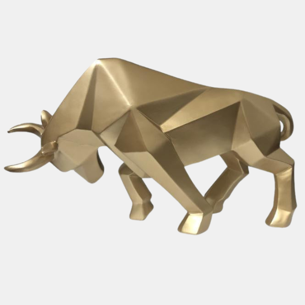 Noordse Stier Sculptuur Modern Resin Huis Kantoor Decoratie-Sculptures-DeWoonVallei-Goud-DeWoonVallei