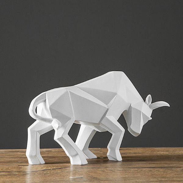 Noordse Stier Sculptuur Modern Resin Huis Kantoor Decoratie-Sculptures-DeWoonVallei-Wit-DeWoonVallei