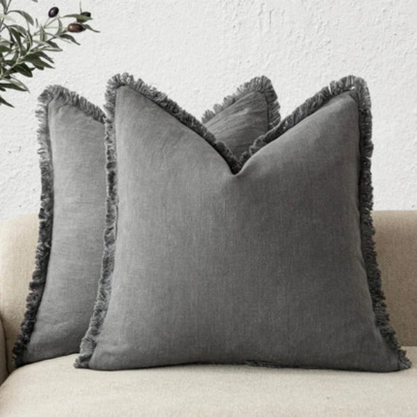 Nordic Frill Katoen Linnen Kussenhoes Zachte Stijl voor Elegante Wooncomfort-Cushions-DeWoonVallei-DeWoonVallei