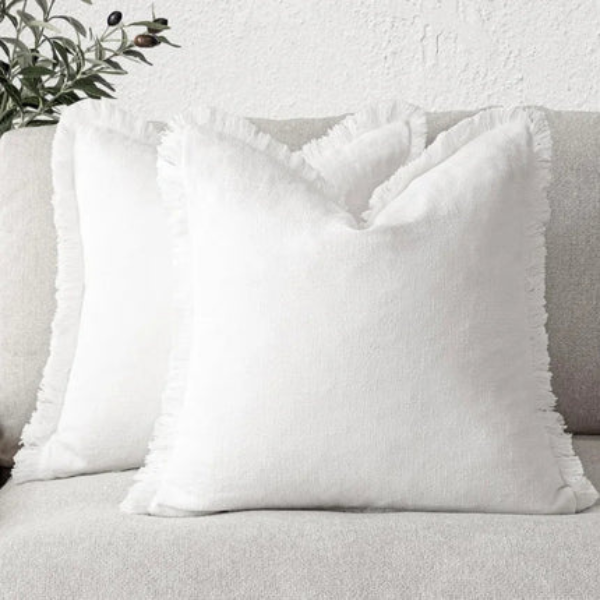Nordic Frill Katoen Linnen Kussenhoes Zachte Stijl voor Elegante Wooncomfort-Cushions-DeWoonVallei-DeWoonVallei