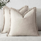Nordic Frill Katoen Linnen Kussenhoes Zachte Stijl voor Elegante Wooncomfort-Cushions-DeWoonVallei-DeWoonVallei