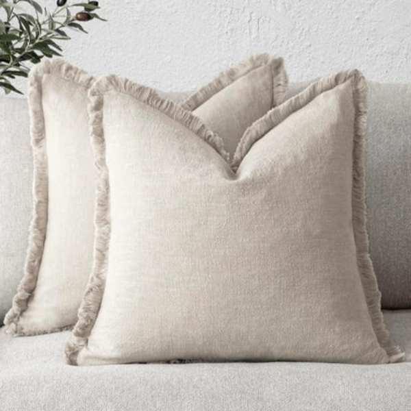 Nordic Frill Katoen Linnen Kussenhoes Zachte Stijl voor Elegante Wooncomfort-Cushions-DeWoonVallei-DeWoonVallei