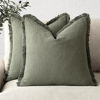 Nordic Frill Katoen Linnen Kussenhoes Zachte Stijl voor Elegante Wooncomfort-Cushions-DeWoonVallei-DeWoonVallei