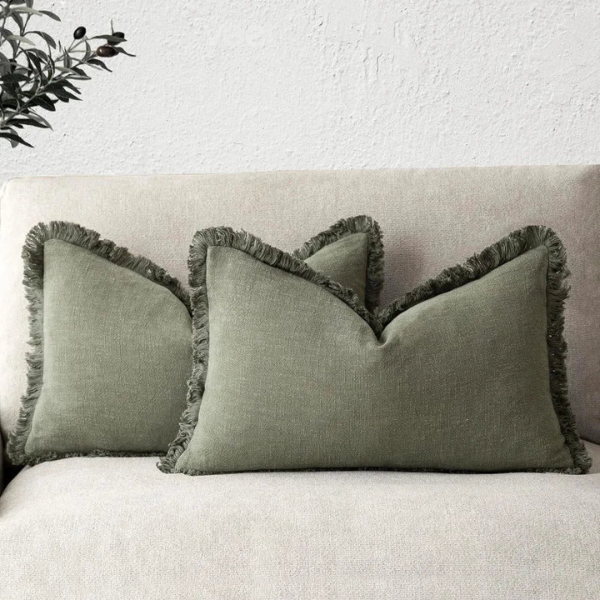 Nordic Frill Katoen Linnen Kussenhoes Zachte Stijl voor Elegante Wooncomfort-Cushions-DeWoonVallei-DeWoonVallei