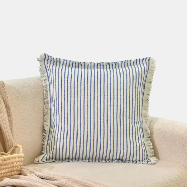 Nordic Gestreepte Katoenen Kussenhoes Zachte Textuur voor Gezellig Wonen-Cushions-DeWoonVallei-DeWoonVallei