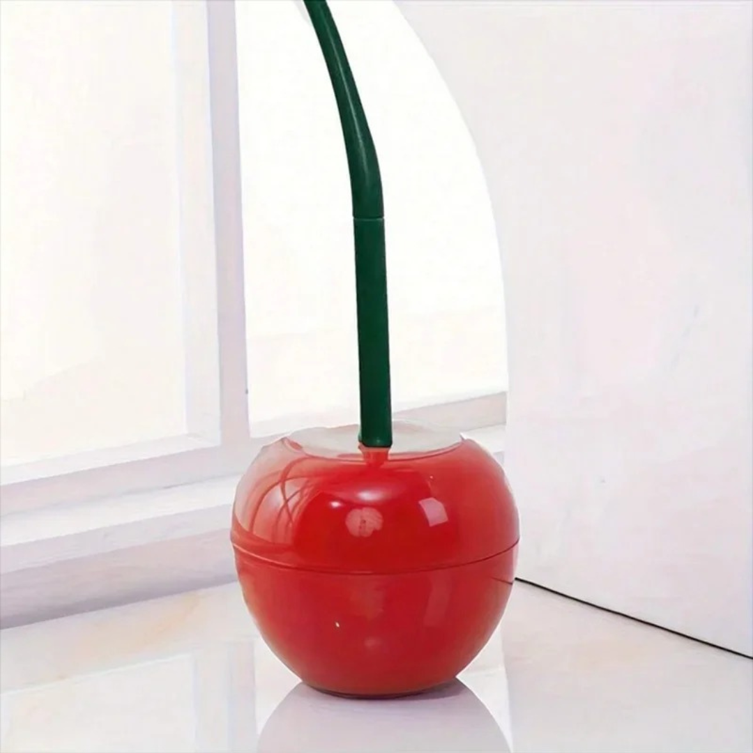 Nordic Kersen Toiletborstel met Houder – Stijlvolle en Functionele Badkameraccessoire-Toilet Brushes-DeWoonVallei-DeWoonVallei