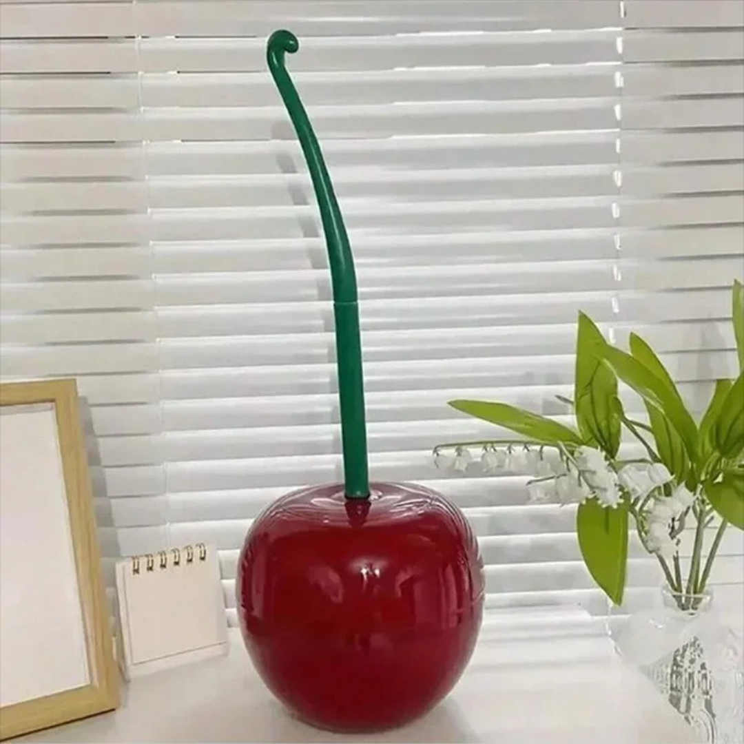 Nordic Kersen Toiletborstel met Houder – Stijlvolle en Functionele Badkameraccessoire-Toilet Brushes-DeWoonVallei-DeWoonVallei