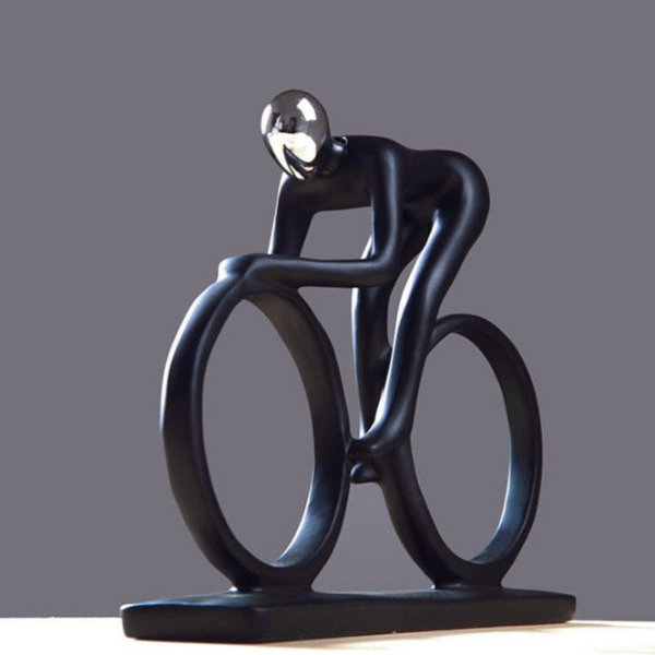 Nordische Abstracte Fietser Sculptuur Moderne Resin Kunst voor Stijlvolle Woondecoratie-Abstract Cyclist Sculpture-DeWoonVallei-DeWoonVallei