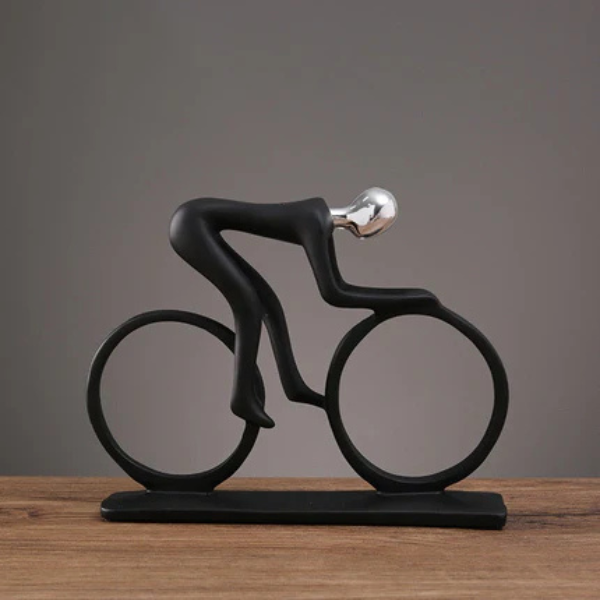 Nordische Abstracte Fietser Sculptuur Moderne Resin Kunst voor Stijlvolle Woondecoratie-Abstract Cyclist Sculpture-DeWoonVallei-DeWoonVallei