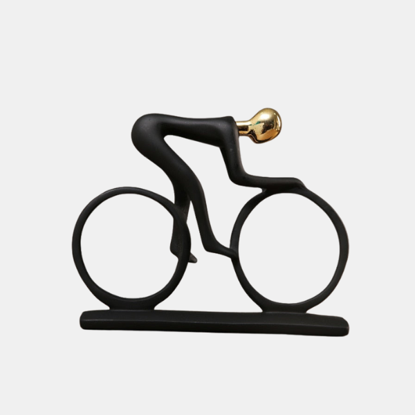 Nordische Abstracte Fietser Sculptuur Moderne Resin Kunst voor Stijlvolle Woondecoratie-Abstract Cyclist Sculpture-DeWoonVallei-DeWoonVallei