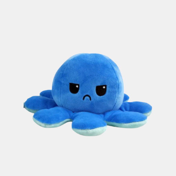 Omkeerbare Mini Octopus Knuffel Speelgoed Zacht Stemmingsveranderend Knuffeldier voor Kinderen en Volwassenen-Toys-DeWoonVallei-Blauw-Blauw-DeWoonVallei