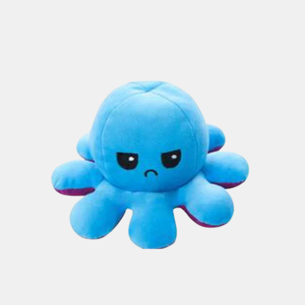Omkeerbare Mini Octopus Knuffel Speelgoed Zacht Stemmingsveranderend Knuffeldier voor Kinderen en Volwassenen-Toys-DeWoonVallei-Blauw-Paars-DeWoonVallei