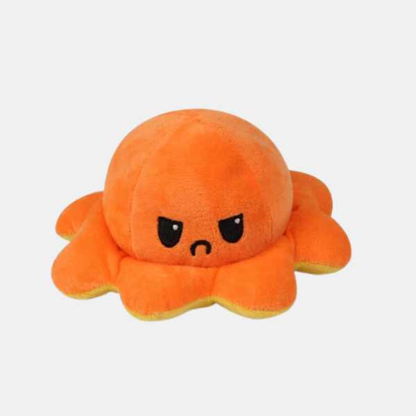 Omkeerbare Mini Octopus Knuffel Speelgoed Zacht Stemmingsveranderend Knuffeldier voor Kinderen en Volwassenen-Toys-DeWoonVallei-Oranje-Geel-DeWoonVallei