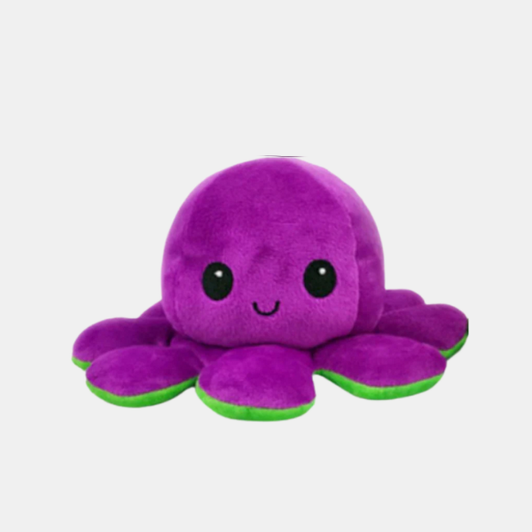 Omkeerbare Mini Octopus Knuffel Speelgoed Zacht Stemmingsveranderend Knuffeldier voor Kinderen en Volwassenen-Toys-DeWoonVallei-Paars-Groen-DeWoonVallei