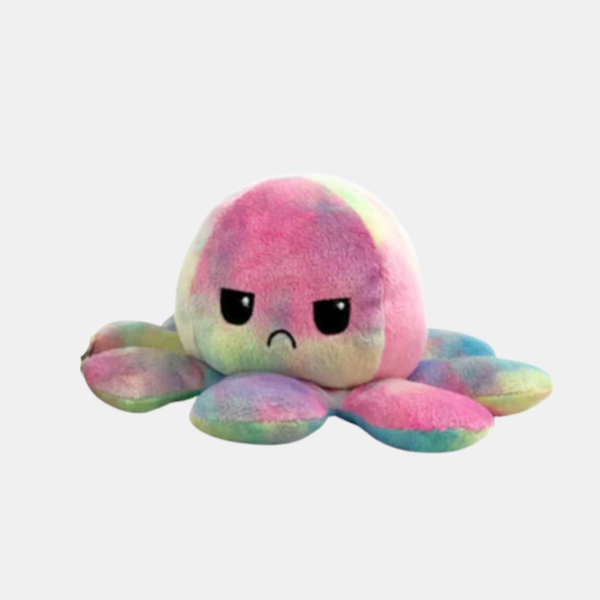 Omkeerbare Mini Octopus Knuffel Speelgoed Zacht Stemmingsveranderend Knuffeldier voor Kinderen en Volwassenen-Toys-DeWoonVallei-Regenboog-DeWoonVallei