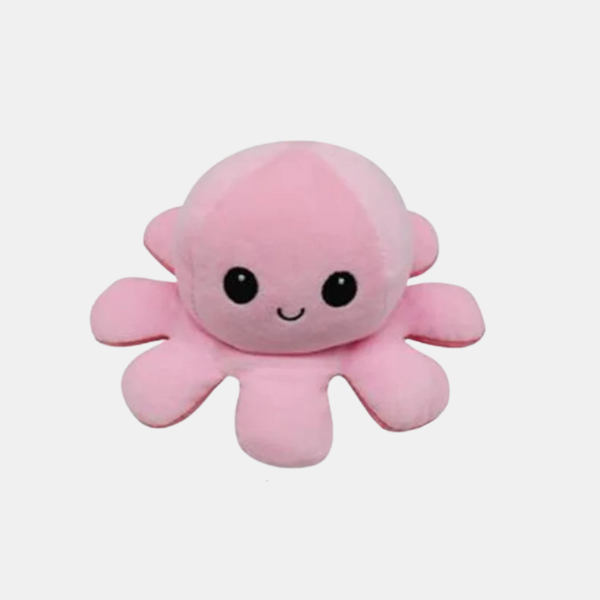 Omkeerbare Mini Octopus Knuffel Speelgoed Zacht Stemmingsveranderend Knuffeldier voor Kinderen en Volwassenen-Toys-DeWoonVallei-Roze-Roze-DeWoonVallei