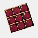 Onbreekbare Fluwelen Kerstballen Bourgondië voor Elegante Feestdecoratie-Christmas Decorations-DeWoonVallei-DeWoonVallei